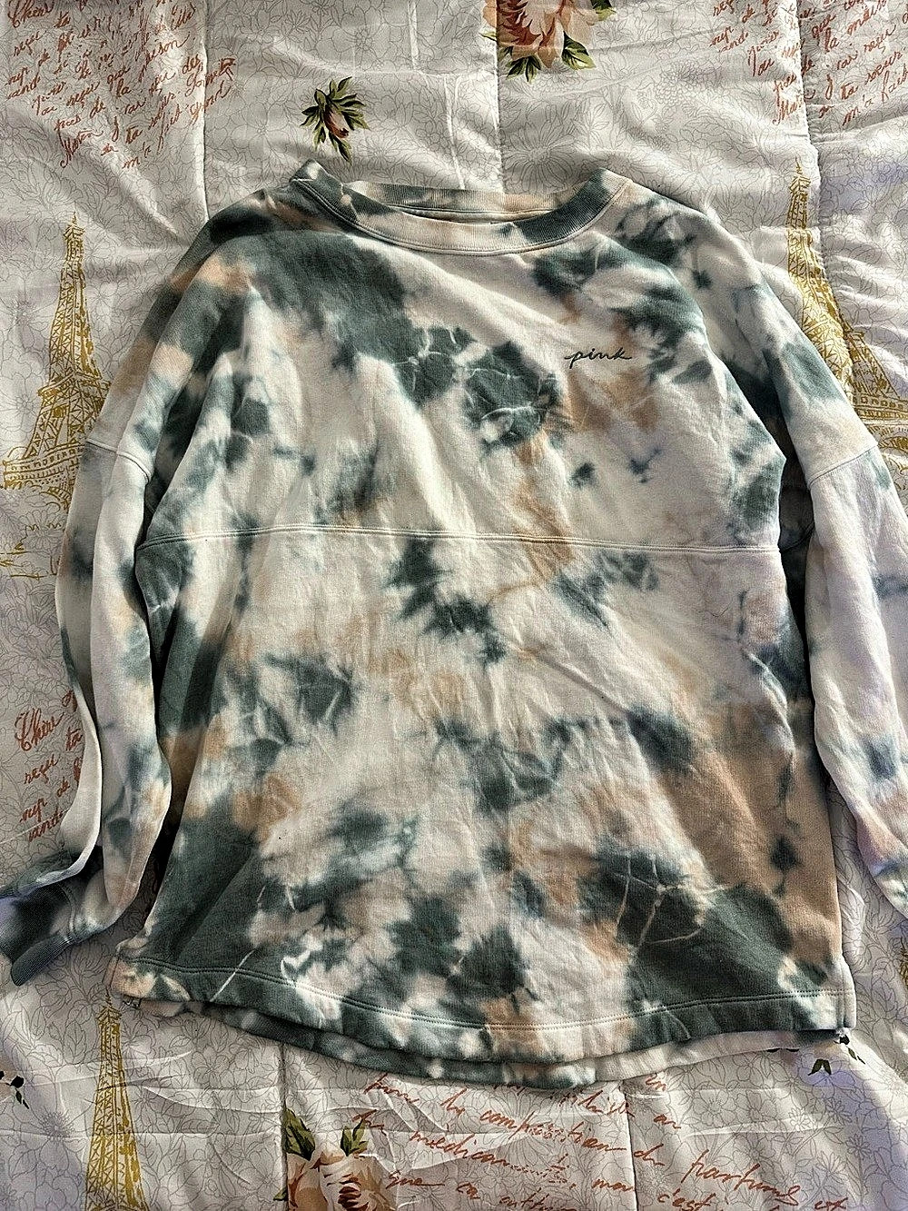 PINK Tie-Dye Pullover Size Medium Like New